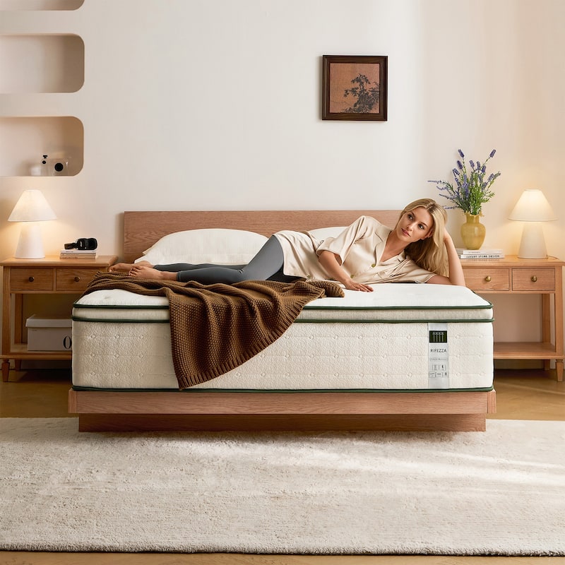 14" Hybrid Mattress Medium-Firm Gel Memory Foam Pocket Coils Cooling Pillow Top CertiPUR-US