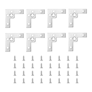 Left Box Bracket Vintage Flat Corners Brackets with Screw for Box Cupboard Furniture ...