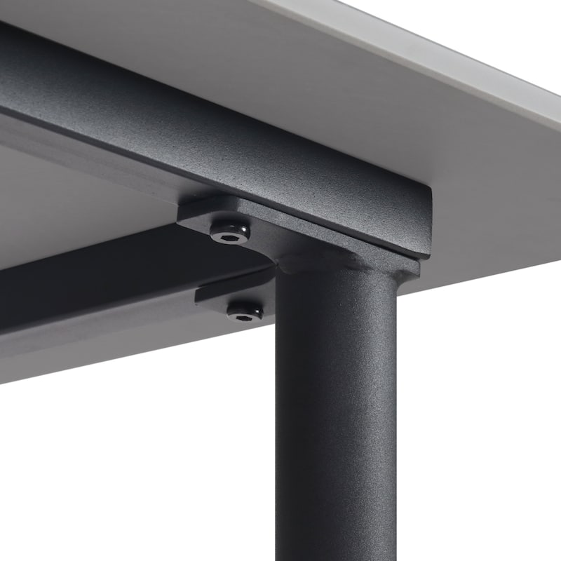Modern Slate Kitchen Dining Table with Sintered Stone Top Metal Legs (Table Only) - 31.5x31.5x30 inch