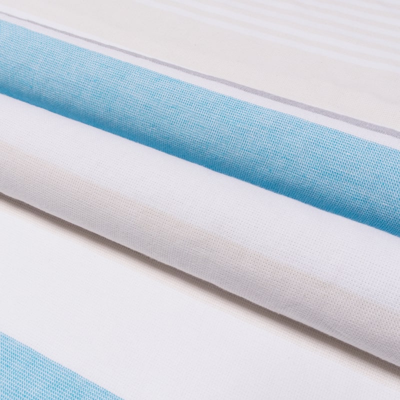 Superior Roxy Stripe Fouta Beach Towel with Tassels - 35" x 68"