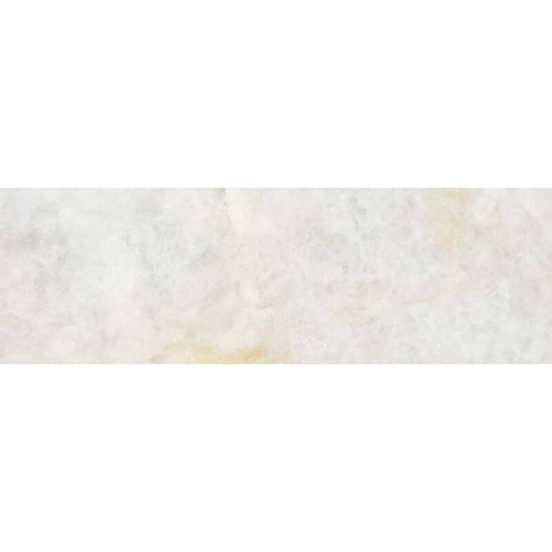 Syros 12x40 Glossy Pearl Marble Look Ceramic Wall Tile - Large Format