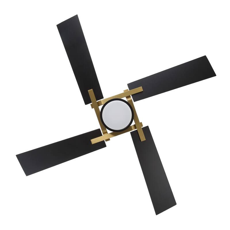GetLedel 56" 4-Blade DC Motor Dimmable LED Ceiling Fan with Remote Control and Light Kit