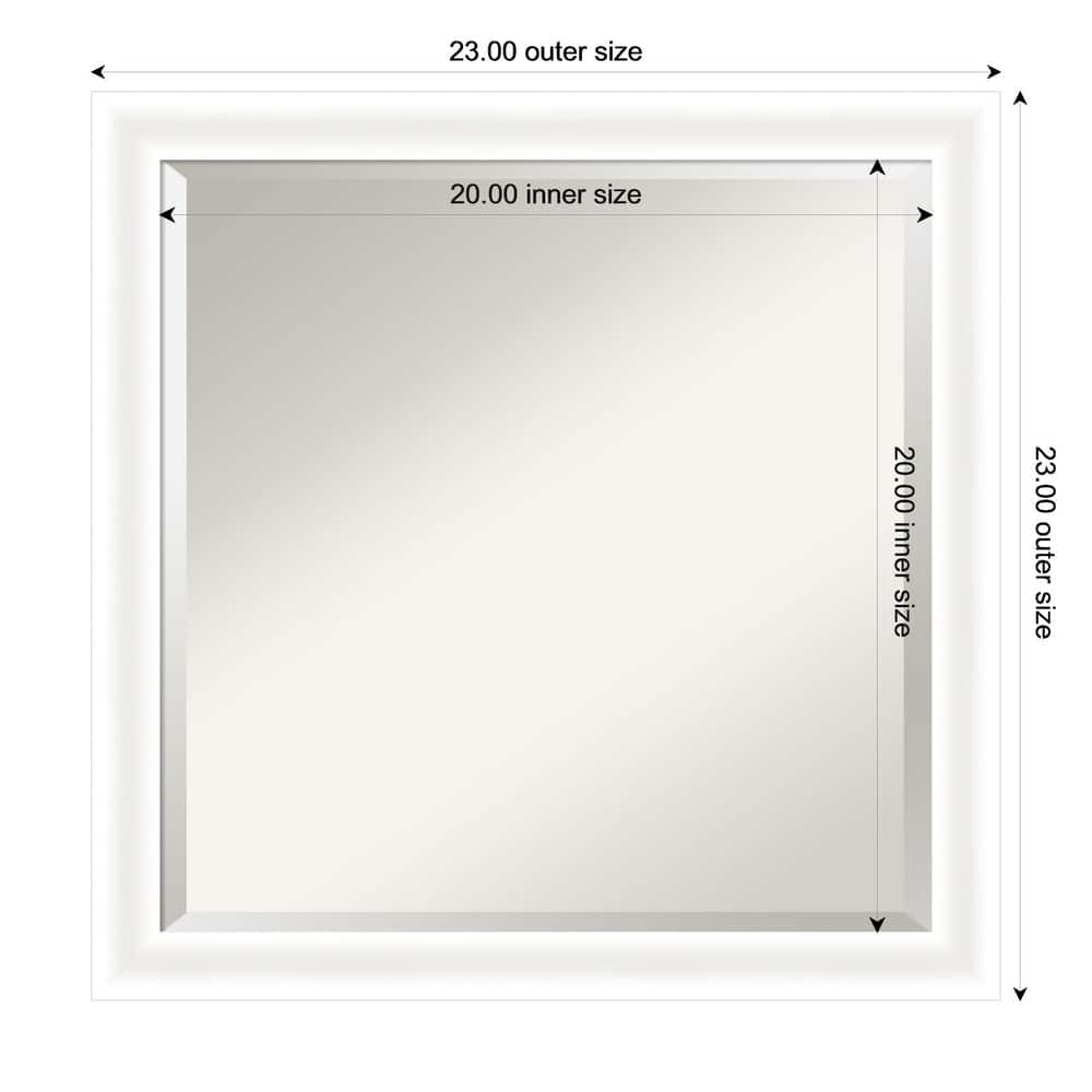 Oliver Narrow Beveled Wood Framed Bathroom Vanity Wall Mirror