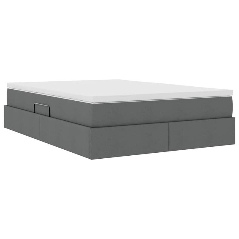 vidaXL Storage Bed with Mattress in Polyester