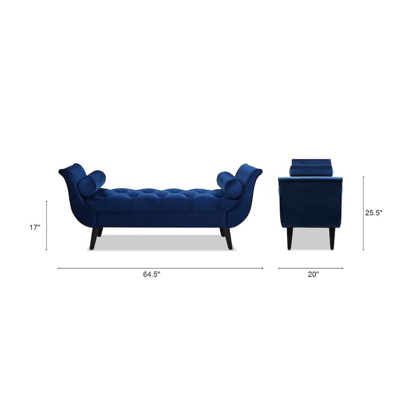 Florence Velvet Upholstered Tufted Entryway Bench