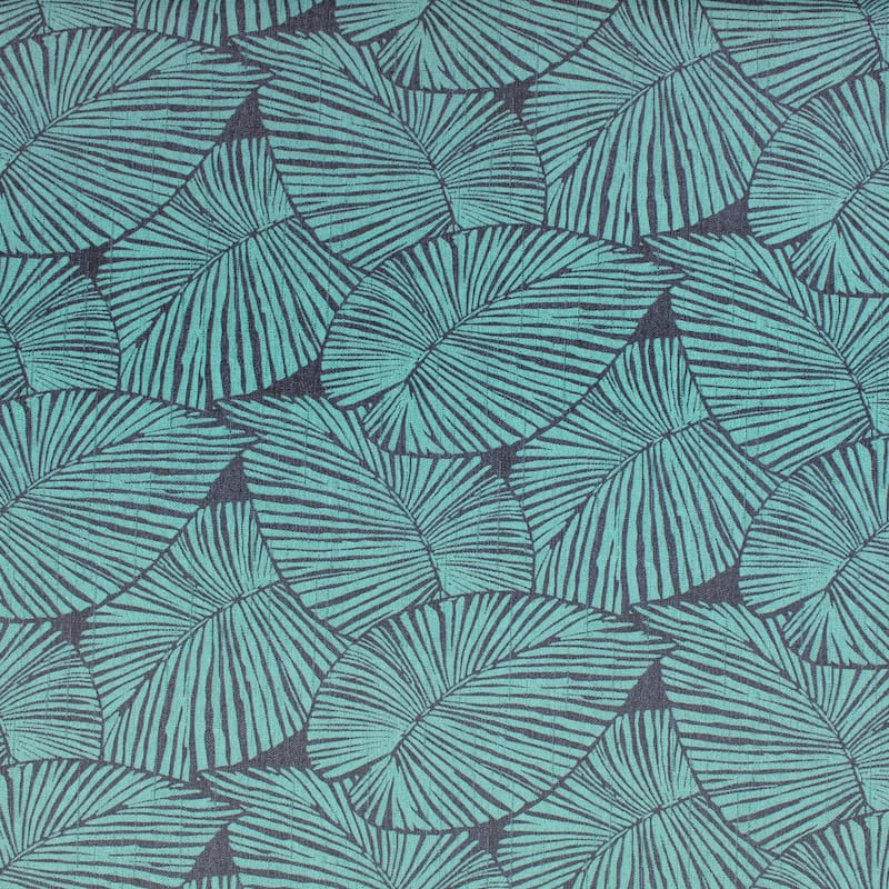 Blue Tropical Corded Deep Seating Pillow and Cushion Loveseat Set
