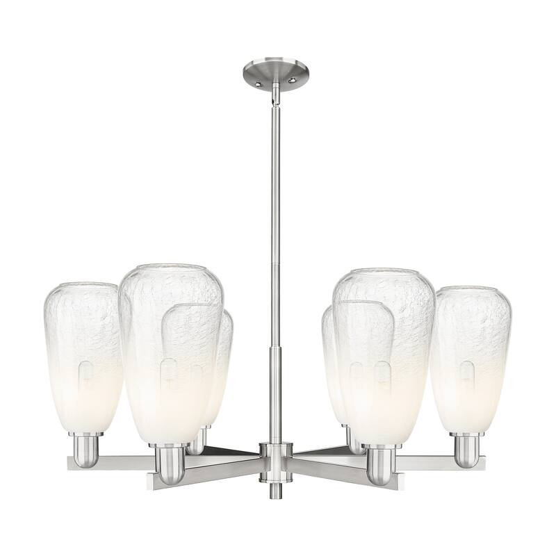 Innovations Lighting Downtown Urban - Brookhaven Almond - 6 Light 24" Stem Hung Chandelier