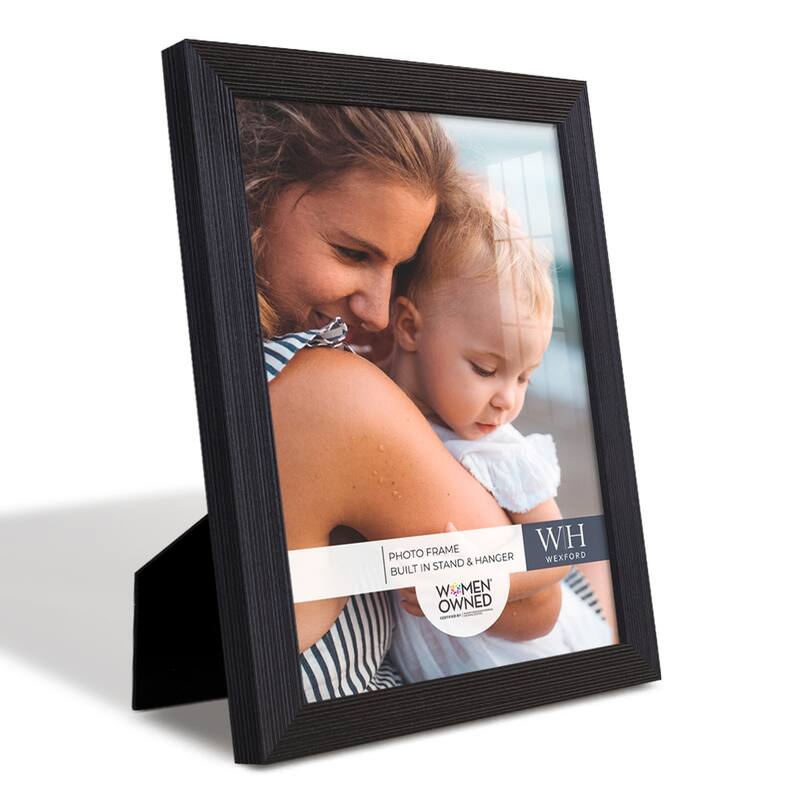 4 Piece Set Solid Wood Picture Frame - Black - 8x10
