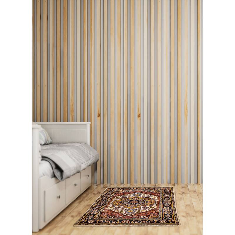 ECARPETGALLERY Hand-knotted Serapi Heritage Cream Wool Rug - 3'9 x 5'10