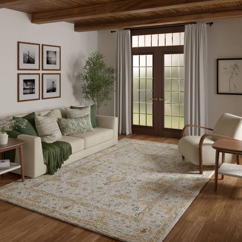 Liam Floral Hand-Tufted Wool Traditional Indoor Area Rug by Sevita