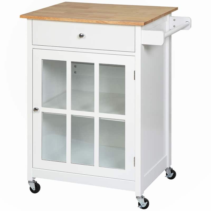 27" Rolling Kitchen Island Cart