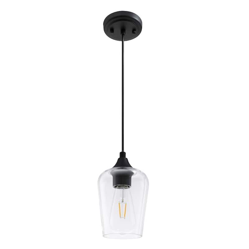 CO-Z 1-light Glass Pendant Light with Adjustable Cord