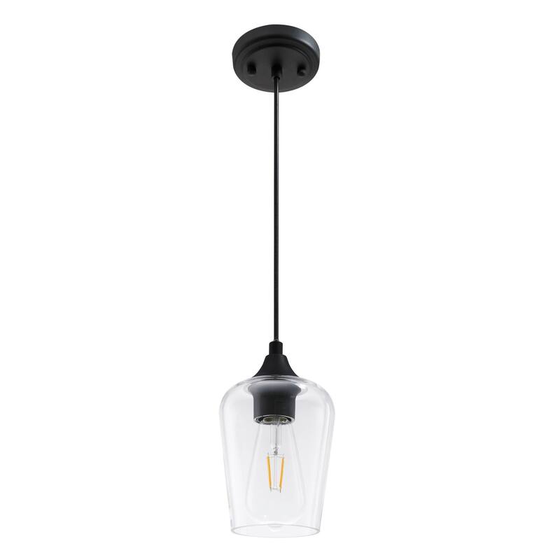 CO-Z 1-light Glass Pendant Light with Adjustable Cord
