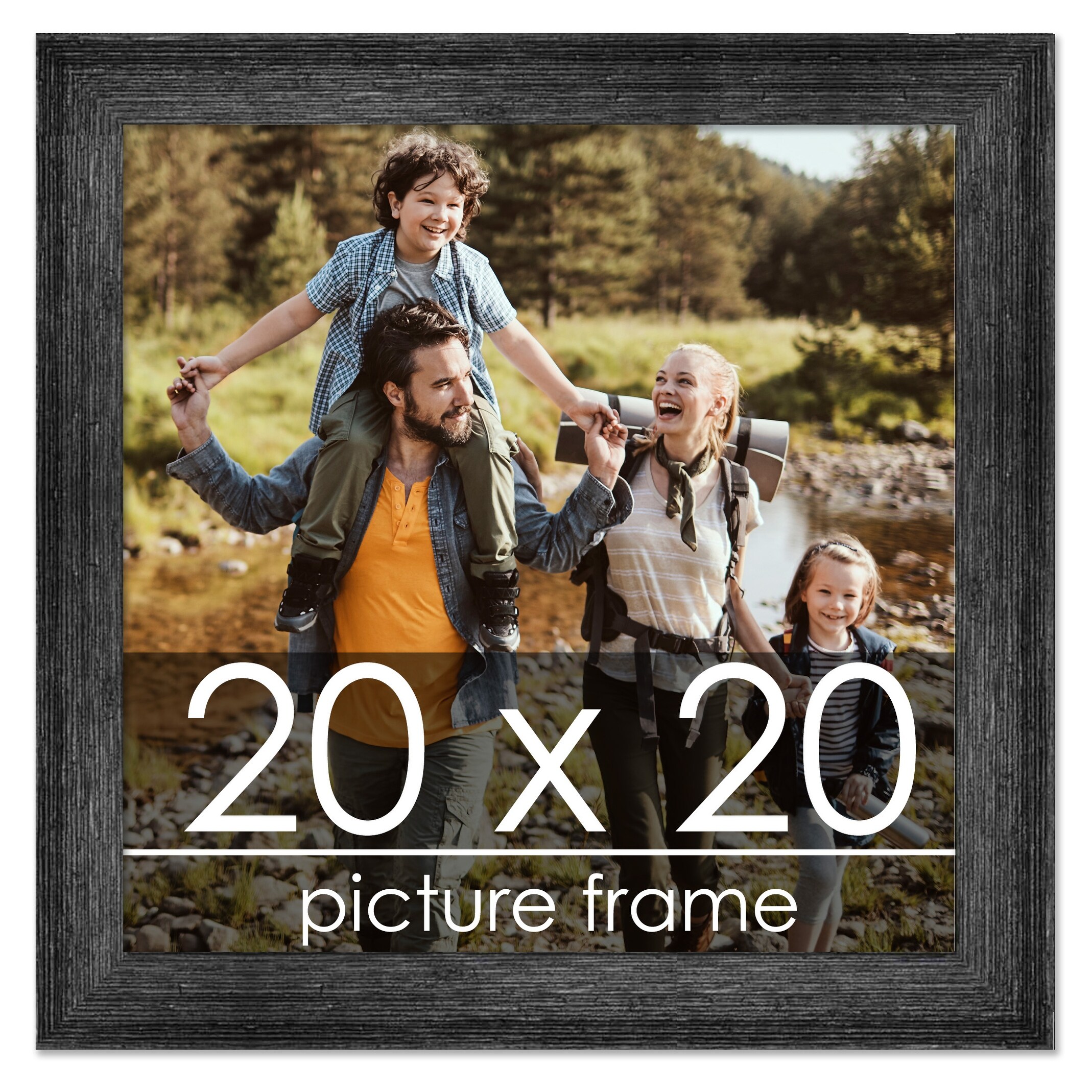 20x20 Frame White Real Wood Picture Frame Width 0.75 inches
