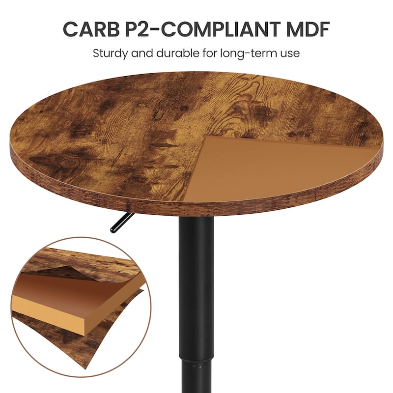 Yaheetech Adjustable Round Pub Table Bar Table