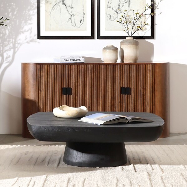 Donovan Acacia Coffee Table, Black - Bed Bath & Beyond - 40419529