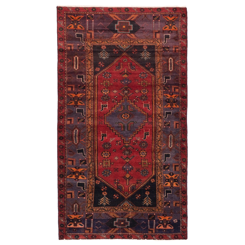 ECARPETGALLERY Hand-knotted Andelz Red Wool Rug - 4'7 x 8'8
