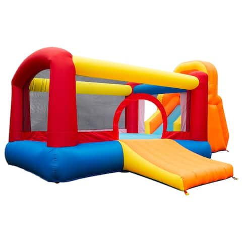 Banzai 40552 Double Slide Backyard Bouncer Inflatable Slide & Bounce House - 166 x 120 x 77 inches