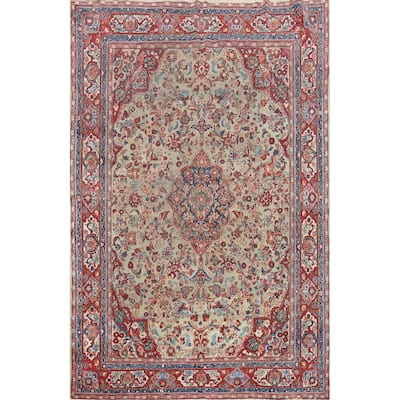 Hand Knotted Oriental 100% Wool Carpet Traditional Floral Green Mahal Area Rug - 11' 9'' X 8' 11''