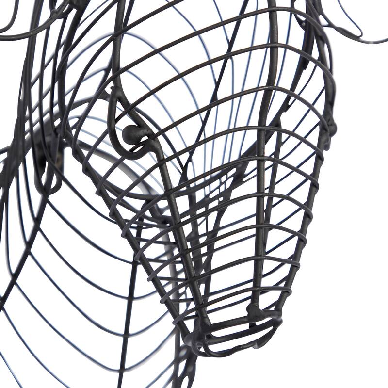 Black Metal Head Deer Home Wall Decor