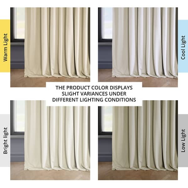 dimension image slide 2 of 4, Exclusive Fabrics Extra Wide Heritage Plush Velvet Room Darkening Curtain (1 Panel)