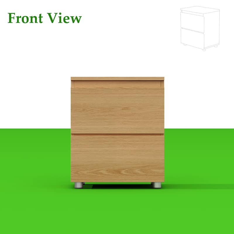 18.9'' Tall 15.7"W 2 - Drawer Nightstand Chest End Table
