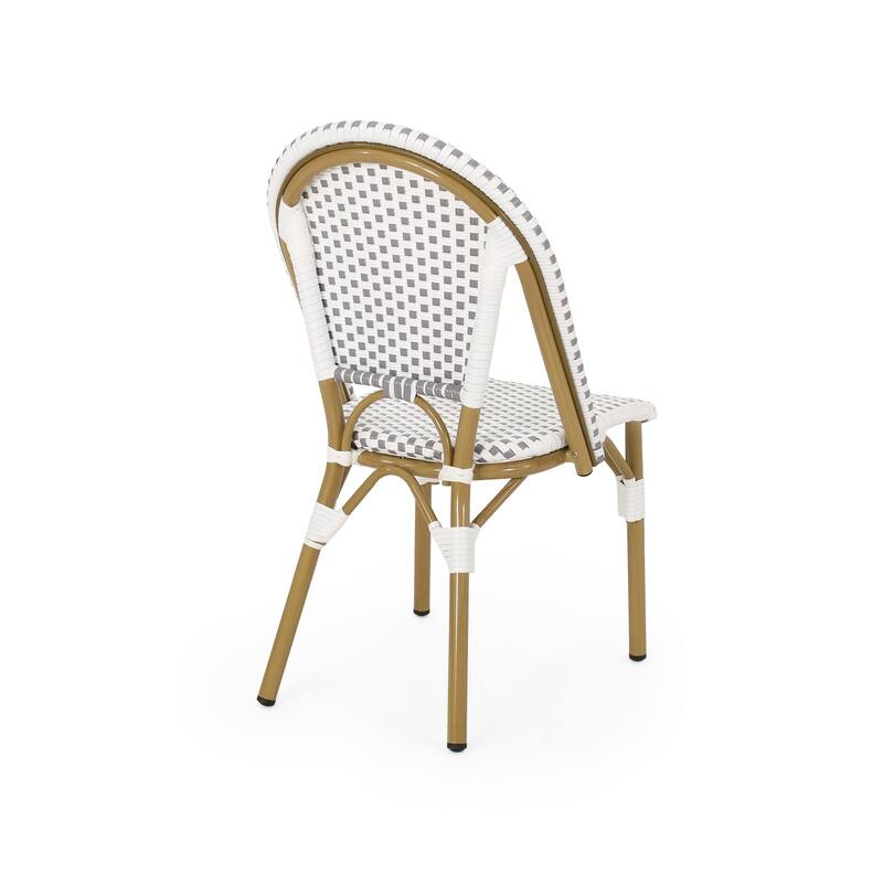 Elize Outdoor French Cafe Style Chairs (Set of 2) by Christopher Knight Home