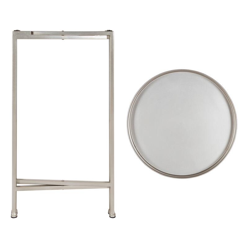 Kate and Laurel Celia Round Foldable Metal Accent Table