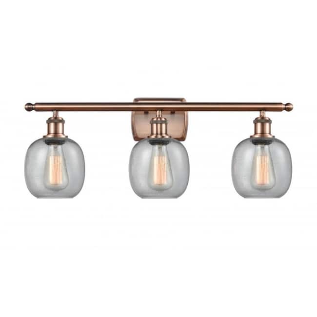 Innovations Lighting Belfast 3 Light 26" Wide Bathroom Vanity Light - Antique Copper / Seedy