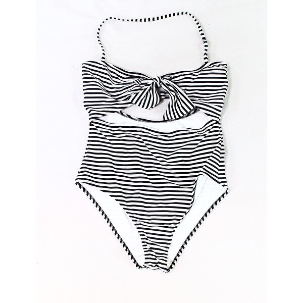 Size XL Striped One-Piece Swimwear 
