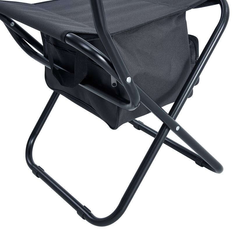 2 pieces Folding Outdoor Chair with Storage Bag Picnics and Fishing