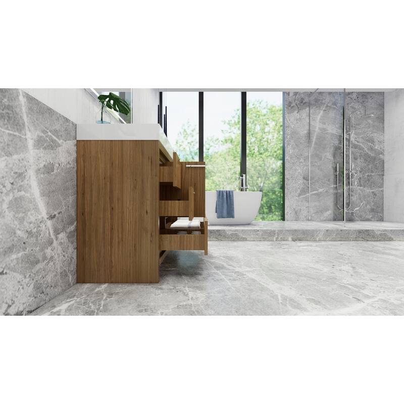 Dove 42'' Freestanding Vanity with Reinforced Acrylic Sink