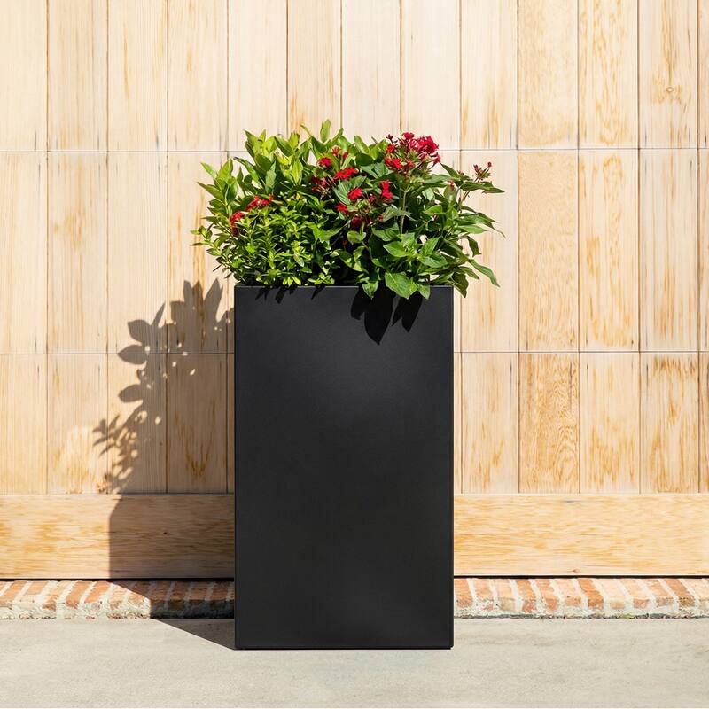 Metal Planters for Outdoor Plants Planter Box - Black-1PC - 16"x30"