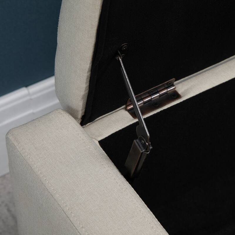 HOMCOM Ottoman Bench Tufted Storage Chest with Flipping Top, 36.25"W x 15.75"D x 15.75"H