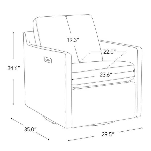 Nora Electric Power Swivel Chair with Footrest Recline