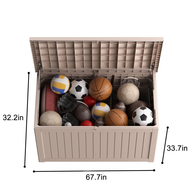 Outdoor Patio Storage Resin Lockable Deck Box - Picture 57 of 100