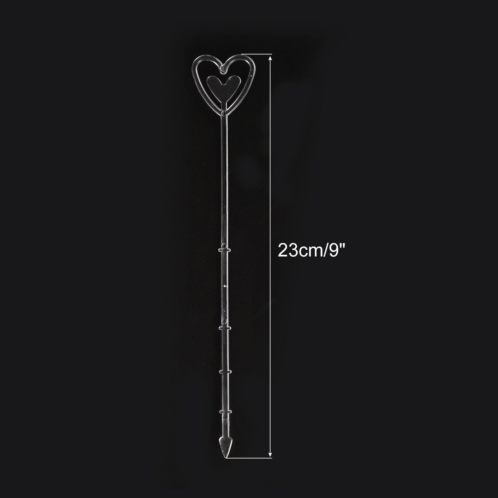 Floral Pick Card Holder, Plastic Straight Head Heart Stick Flower Pick Card Holder for Floral Arrangement