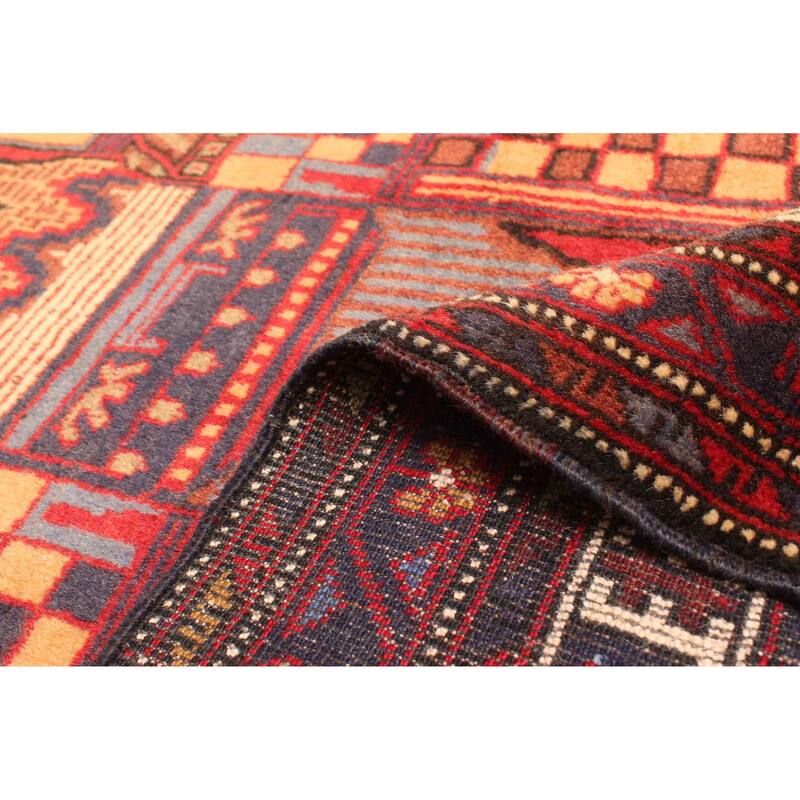 ECARPETGALLERY Hand-knotted Teimani Red Wool Rug - 2'9 x 4'7