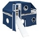 preview thumbnail 21 of 34, Full Loft Bed with Castle Tent & Tower and Solid Wood Frame, 400lb Capacity, Playhouse Design