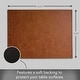 preview thumbnail 3 of 4, Luxurious Vegan Faux Leather Placemats, Set of 4, Look and Feel of Genuine Leather Infused with Copper, Wipes Clean (Caramel)