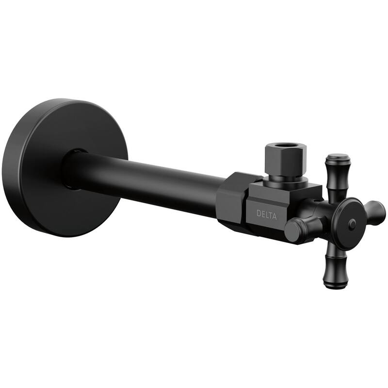 Delta DT022202 Angled Supply Stop Valve with Cross Handle - Matte Black