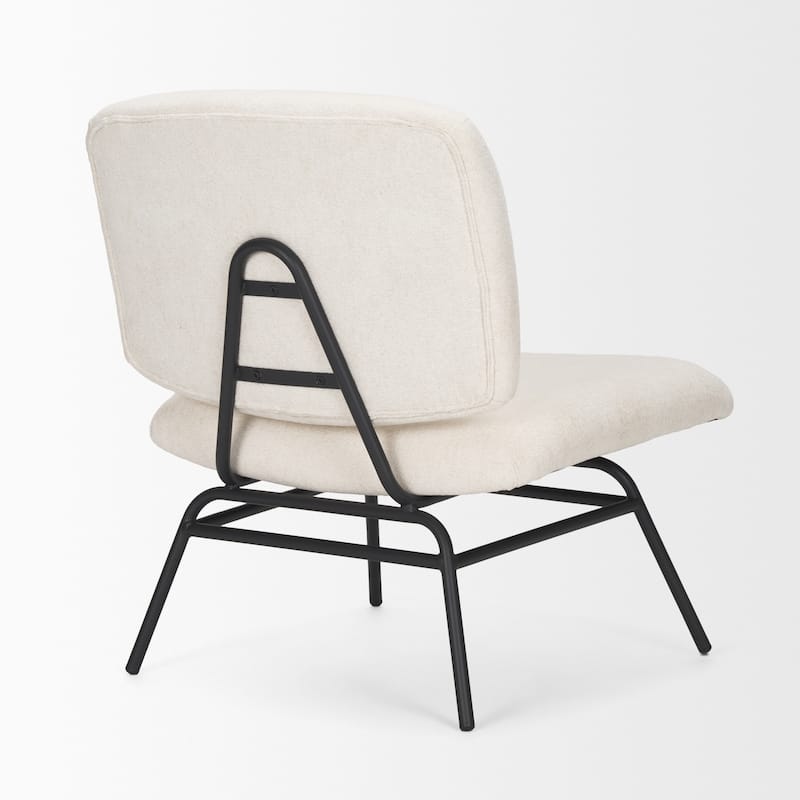 Nora Charcoal Fabric w/ Matte Black Metal Legs Accent Chair - 30.8L x 25.4W x 31.9H