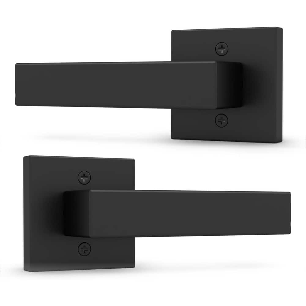 Mega Handles ROBELL Dummy Lever Lock, Square Non-Turning Door Handle for Closet, Hallway, Bathroom, Reversible, Easy Install