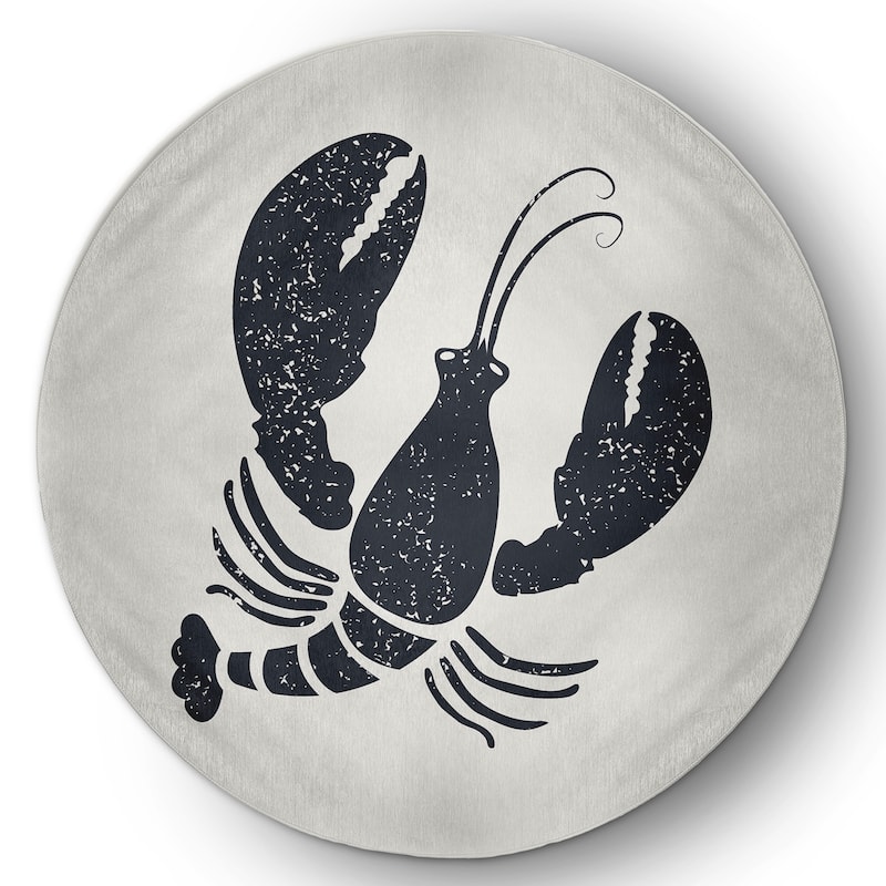 Lobster Nautical Chenille Rug