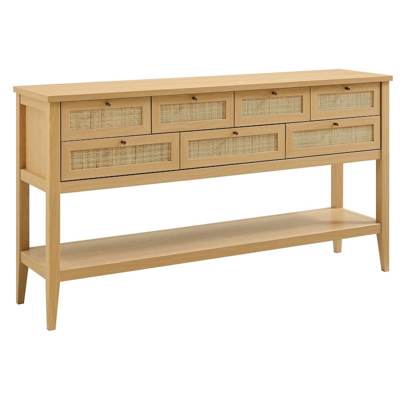Soma 62 Inch Rattan Console Table