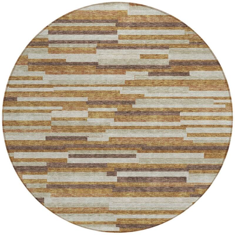 HomeRoots Striped Transitional Rectangle Outdoor Rug