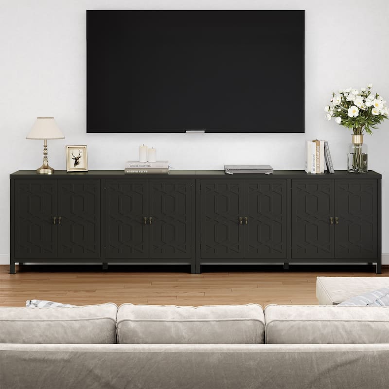 60" W Sideboard Cabinet with Adjustable Shelves and 4 Doors