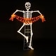 preview thumbnail 10 of 15, Glitzhome 7ft Pre-lit Halloween 2D Skeleton Outdoor Decor with 220 warm White LED Lights