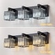 preview thumbnail 79 of 93, 2/3/4/5 Light Bathroom Vanity Light Wall Sconce with Crystal Shade