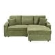 preview thumbnail 64 of 69, 80.3" L Shaped Couch with Pull Out Bed Corduroy Sleeper Sofa Bed Convertible Sectional Couches with Cup Holder for Living Room